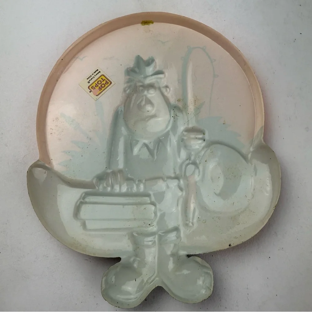 New Pop Tops Bakery Crafts Vintage Cake Topper Grumpy Fisherman